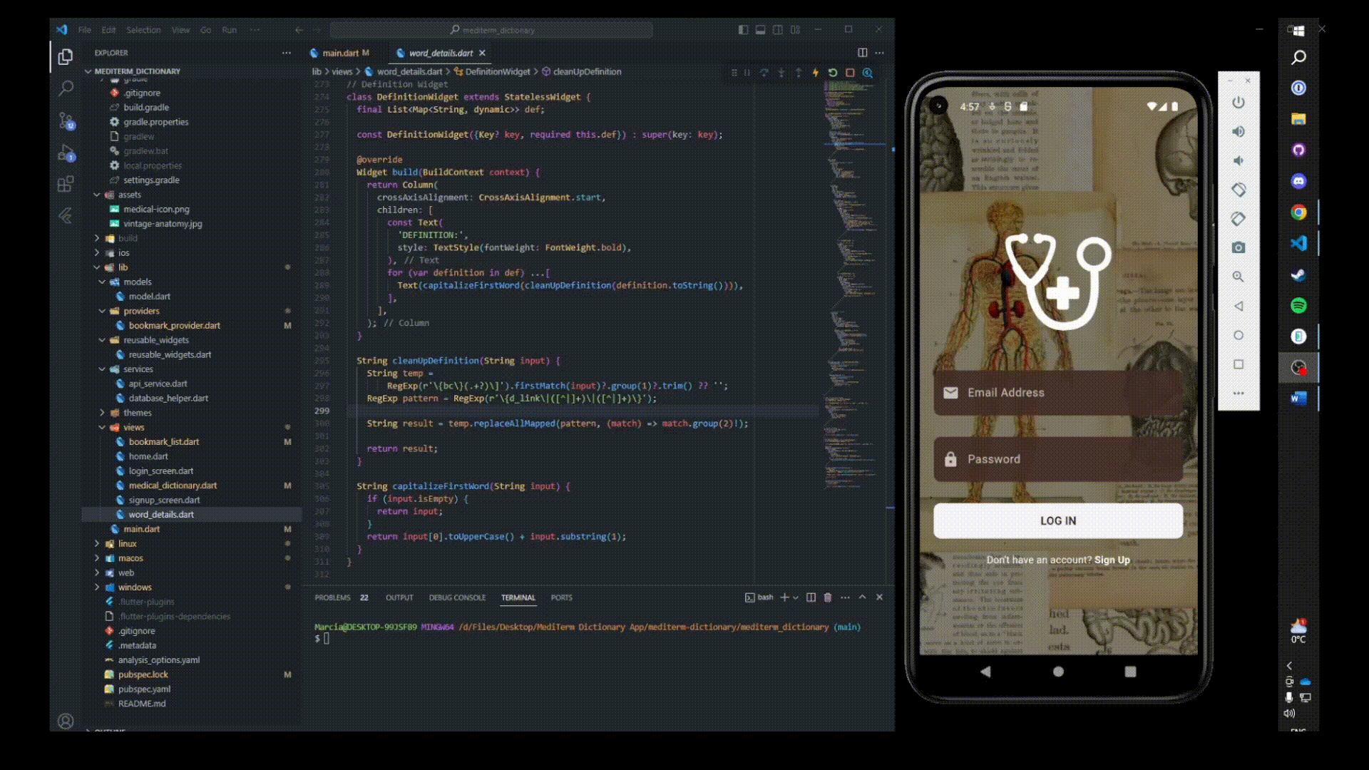 Medi-Term Dictionary App